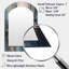 Mélange géométrique orange bleu - miroir décoratif minimaliste asymétrique, miroir mural arqué moderne, impression d'art en métal-2068590914