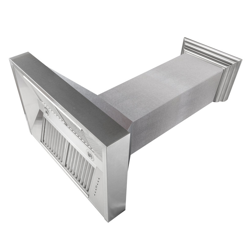 ZLINE 30 In. Ducted Satin Stainless Steel Wall Mount Range Hood with Shell, Satin Stainless Steel