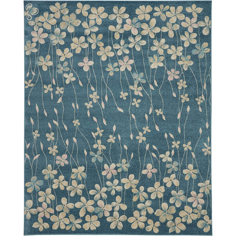 Zaizi Floral Indoor Rug, Rectangle 8'10" x 11'10"