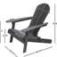Chaise en bois gris foncé - pliable, avec siège extérieur rustique gris, pliable pour la zone-1885899572