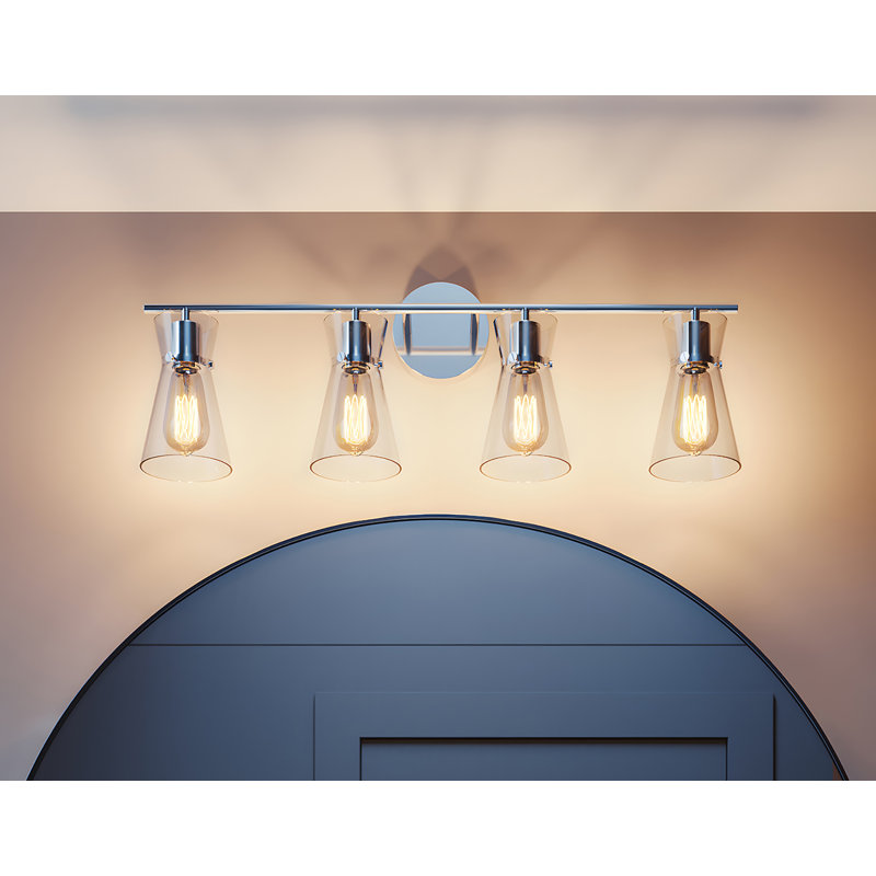 4 - Light Dimmable Vanity Light, Polished Chrome