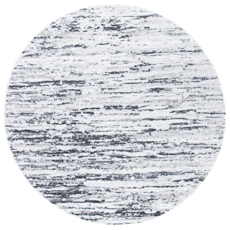 Seng 700 Performance Abstract Rug, Round 6'7"