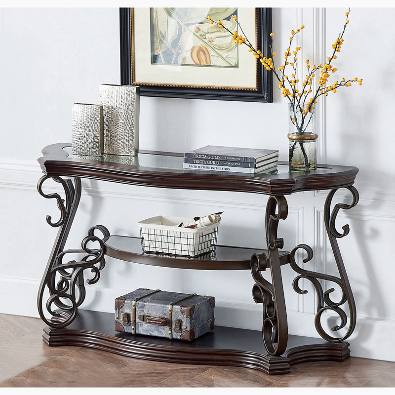 O'Connor 54'' Glass Top Console Table