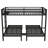 Black Twin over Twin & Twin Metal Bunk Bed for 3, Space Saving, No Box Spring