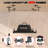 4x4 FT Overhead Garage Storage Rack Lift, 400 lbs Heavy-Duty Ceiling Garage Storage Racks, Adjustable Organization System
