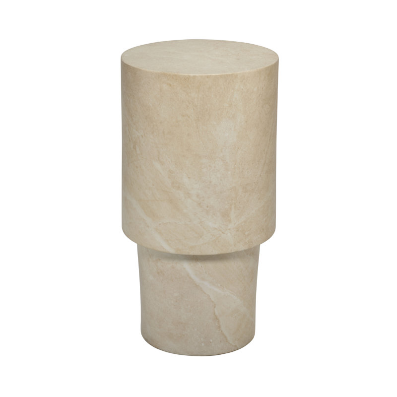 St. Germain Drink Table, Marbled Beige, Marbled Cream