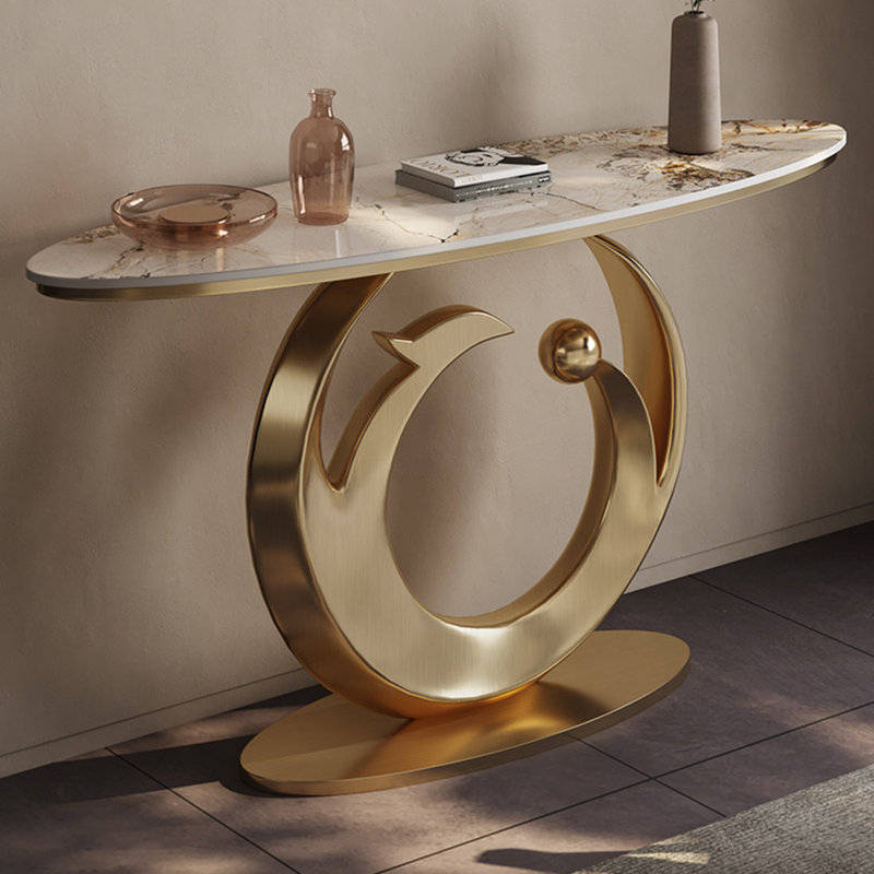 Console en métal de style italien., H 33,8 po x l 59 po x P 13,7 po