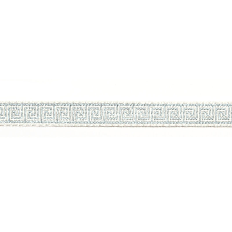 Ruban à garniture de clé grecque 9/16 po Multicolore Jacquard, Brume