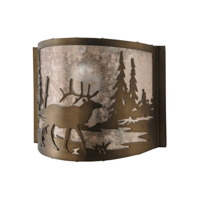 Rustic Lodge Flush Mounted Sconce