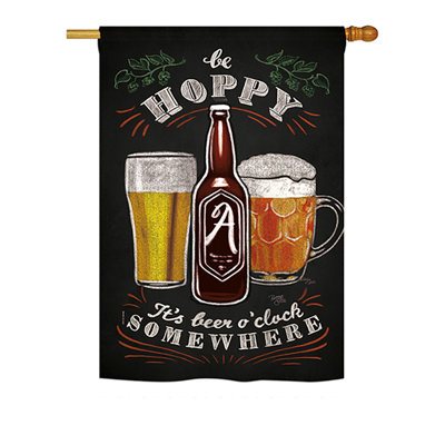 Cerceau de bière à 2 côtés 40 x 28 po. 2 côtés en polyester drapeau maison