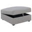 Blydenburgh Square Upholstered Storage Ottoman Grey