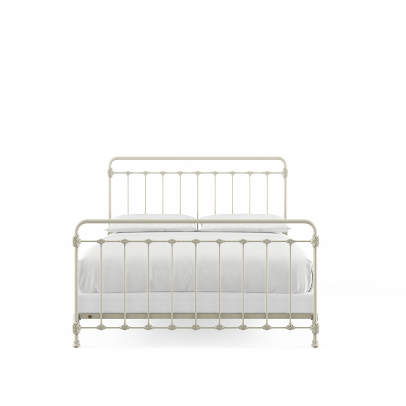 Lit 160 pour clôture | Norme complète, Blanc cassé brillant, Très grand lit
