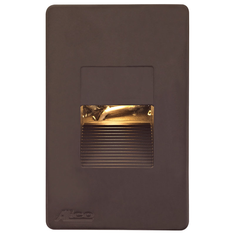 Brown Aluminum LED Pathway Step Light with Glass Lens