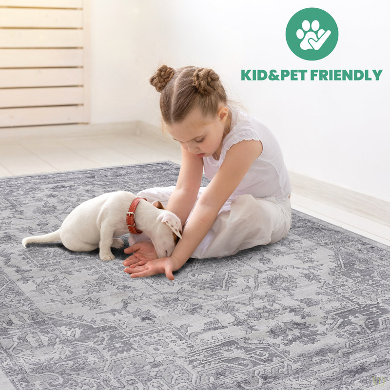 Collection 5X7 /Oriental Non-Shedding Living Room Bedroom Dining Home Office Stylish And Stain Resistant Area Rug