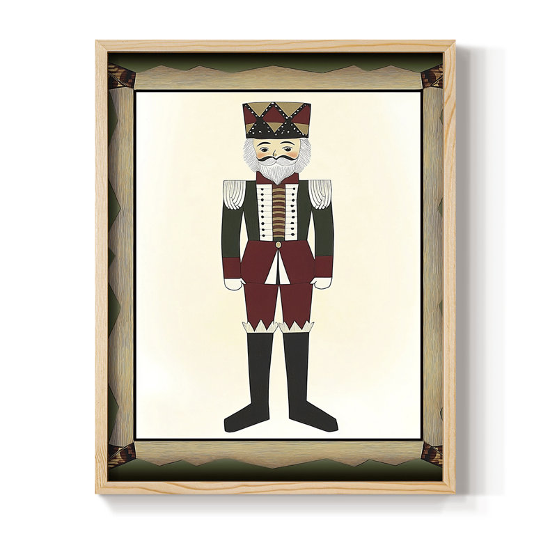 «Christmas Holiday Art CXII», reproduction encadrée - bois massif, Naturel, H 11 po x l 9 po