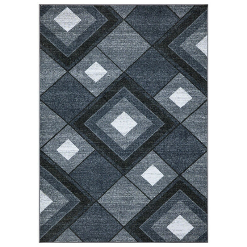 Gibert Geometric Area Rug, Rectangle 60 x 112cm