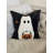 Halloween Ghost With Pumpkin Bucket Throw Pillow