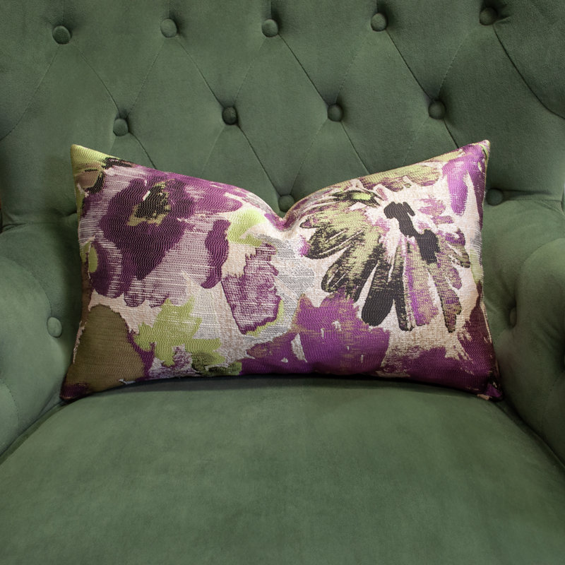 Thomas Collection® Abstract Berry Floral Accent Pillow Assorted Sizes, Rectangle 12"H x 20"W