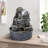 Fountains Indoor Tabletop Zen Fountain, Stone Look, LED Lit Crystal Ball, for Home Office Meditation | Resin | Waterfall Fountain