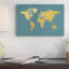 Carte du monde : feuille de couleur dorée sur toile tendue-74741231-74741232-74741233
