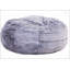 Fauteuil à billes rond moderne en mousse à mémoire de forme de 5 pieds avec housse en fausse fourrure douce, mauve, confort et style ultimes