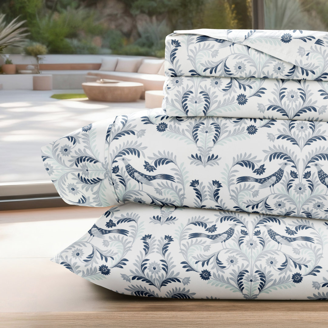 Garden Estate Pattern Microfiber Sheet Set Becky Cameron