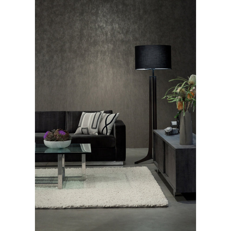 Forma Floor Lamp, Black, Dark Stained Walnut, Black Anodized