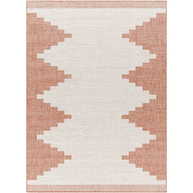 Dania Indoor & Outdoor Boho Coral Grey Rug, Rectangle 160cm x 230cm
