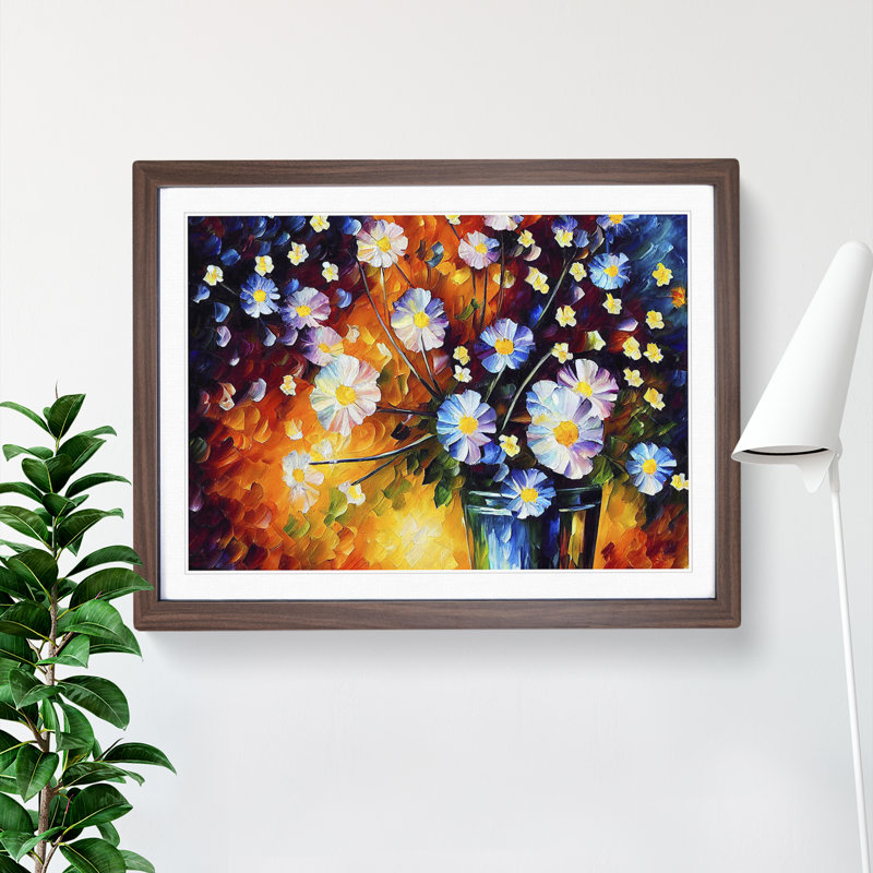 Mixed Flowers - Framed Print, 46cm H x 64cm W, Walnut Framed