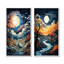 «Dreamy Snowscapes Winter Scenery - Snow», ensemble de 2 reproductions d'art mural-2066788521-2066788522