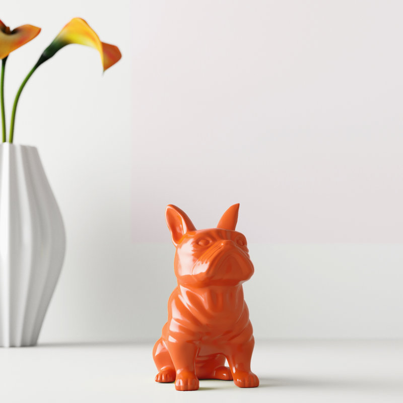 Figurine de bouledogue français Arrik, Orange