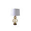 Lampe de table Park Avenue avec abat-jour tambour en tissu blanc-25130803