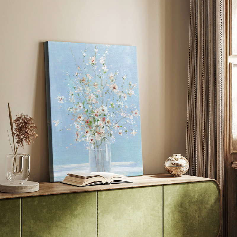 Arrangement de fleurs de cerisier - Cavas de galerie sur mesure, H 18 po x l 12 po