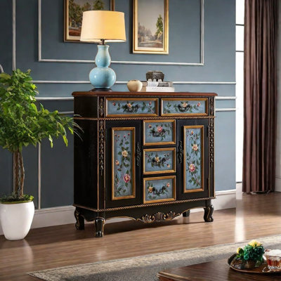 5-Drawer 2-Door Storage Cabinet