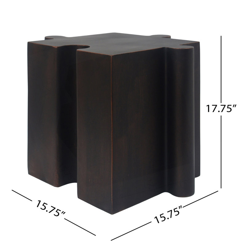 Ensemble de 3 tables de casse-tête artistiques, tables d'appoint modulaires à emboîtement (2 convexes et 1 concave), Cuivre