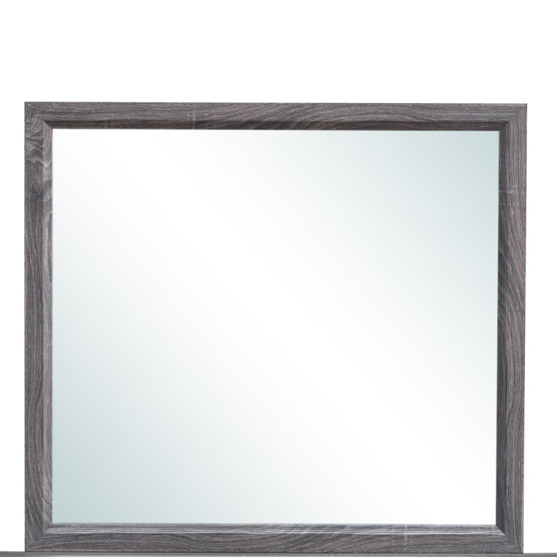 Miroir à paillettes, Gris, 35,12 po x 39,06 po