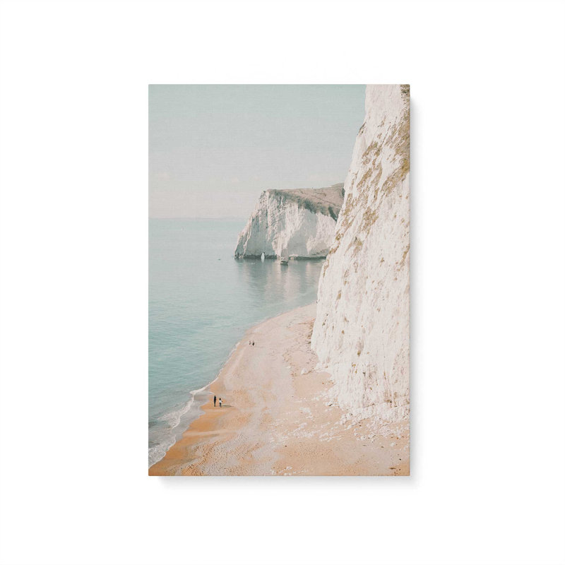 Impression sur toile roulée Coastal Cliffside Walk, H 36 po x l 24 po x P 1,25 po, Toile tendue