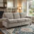 81.5" Nailhead Sofa, Classic Couch with Rolled Arms & Wooden Legs, 3-Seater Chenille Sofa for Living Room, Gray Beige