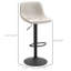 Tabourets de bar réglables, chaises pivotantes à hauteur de bar avec dossier rembourré pour la cuisine, le comptoir et le bar personnel, ensemble de 2