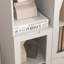 Armoire en panneau de fibres à densité moyenne peinte avec portes en verre et tiroir-628679822