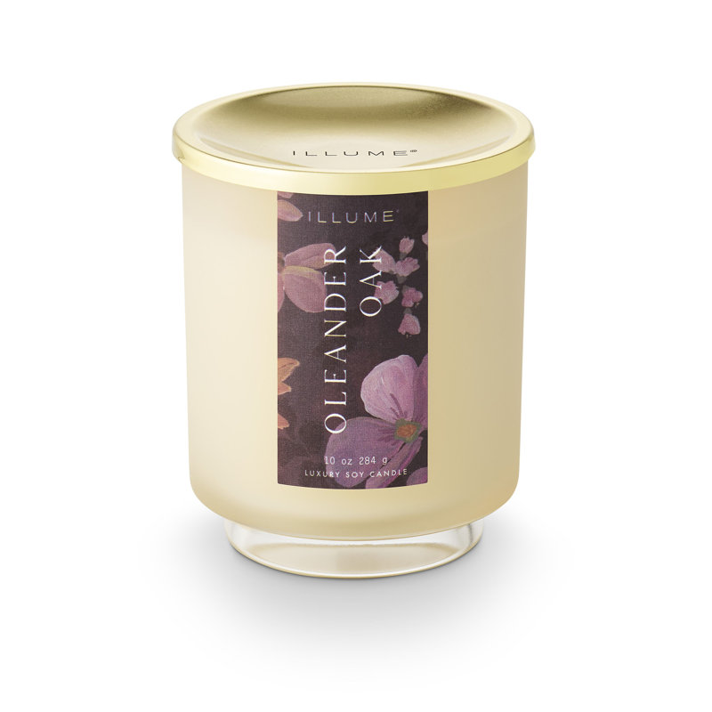 Bougie magnifique en verre Oleander Signature, 284G