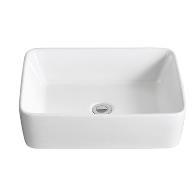Lavabo vasque rectangulaire en porcelaine vitreuse de 19 po x 15 po DeerValley Ally