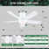 41" Flush Mount Ceiling Fan With Light And Remote/app Control