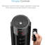 Emperial 42" Tower Fan with Remote Control - Oscillating Bladeless Cooling Fan, Portable 7 Hour Timer, 3 Modes & 3 Speeds - Black