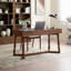 Bureau rectangulaire en bois massif avec tiroirs Walnut-536252890-536252891