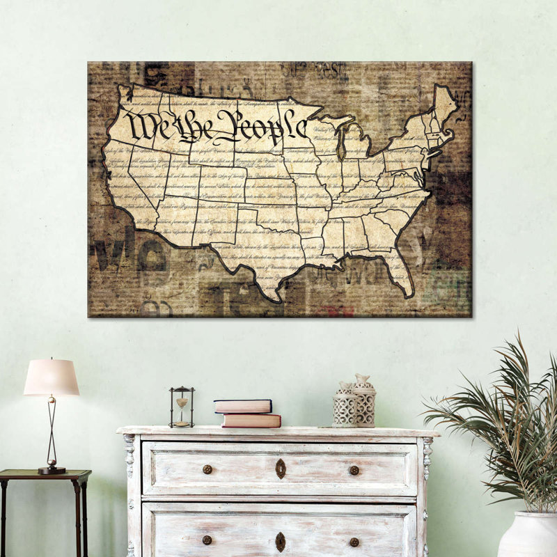 We We People USA, reproduction d'art sur toile, H 32 po x l 48 po x P 1,25 po