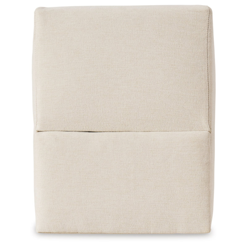 Canapé modulaire 6 pièces avec méridienne et console de rangement Chobanyan, Polyester beige, Face à la gauche