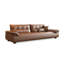 Causeuse-coussin standard en cuir véritable brun