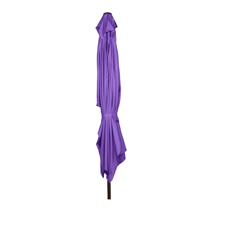  Parasol de marché rectangulaire 120 po x 78 po avec manivelle, Violet