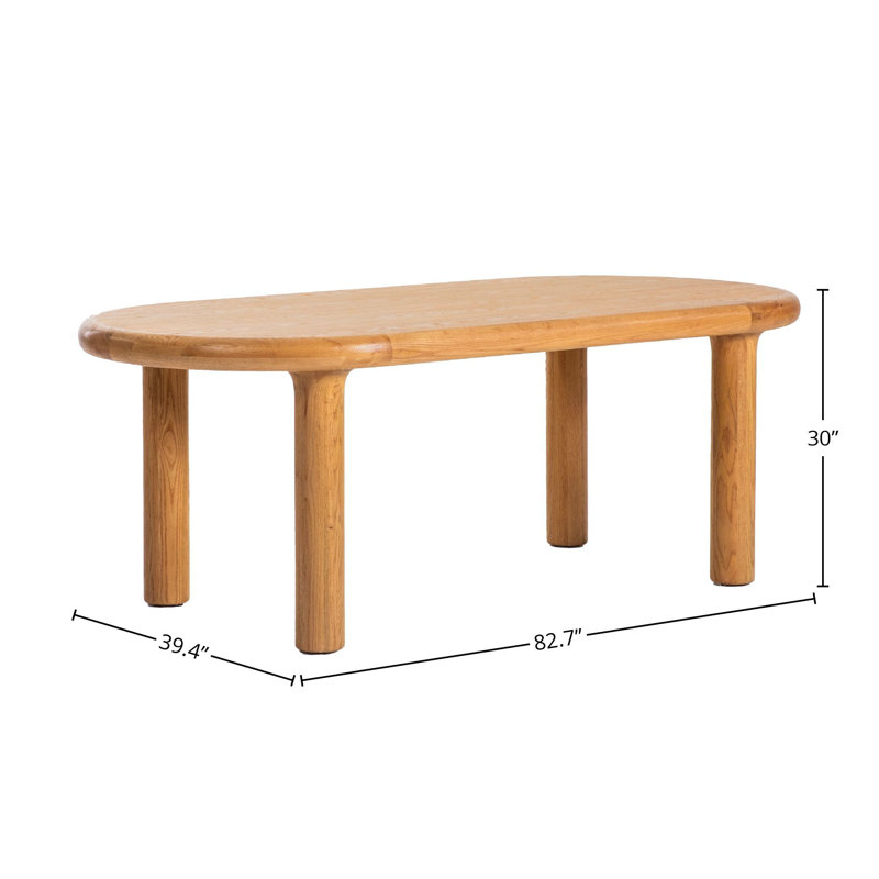 Germaine 82.7'' Oval Dining Table